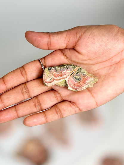 Natural Rhodochrosite Crystal Extra Small Slice