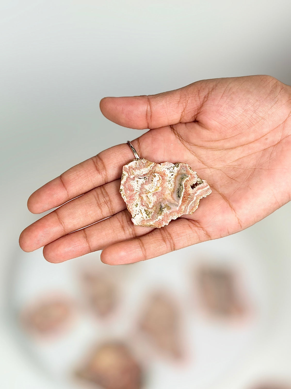 Natural Rhodochrosite Crystal Extra Small Slice