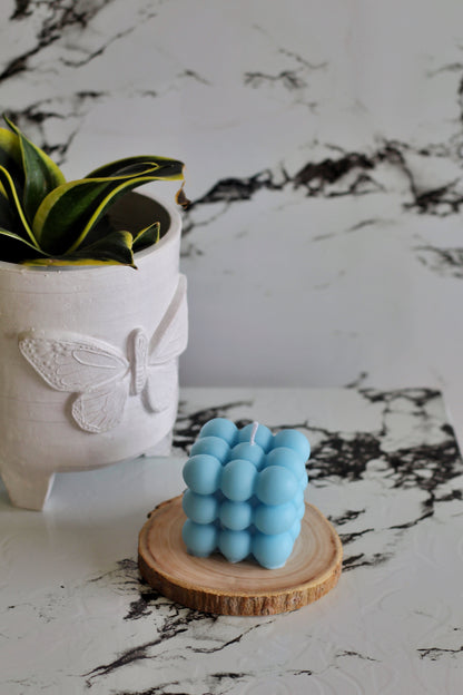 Blue Cloud Bubble Soy Candle | Pack Of 3