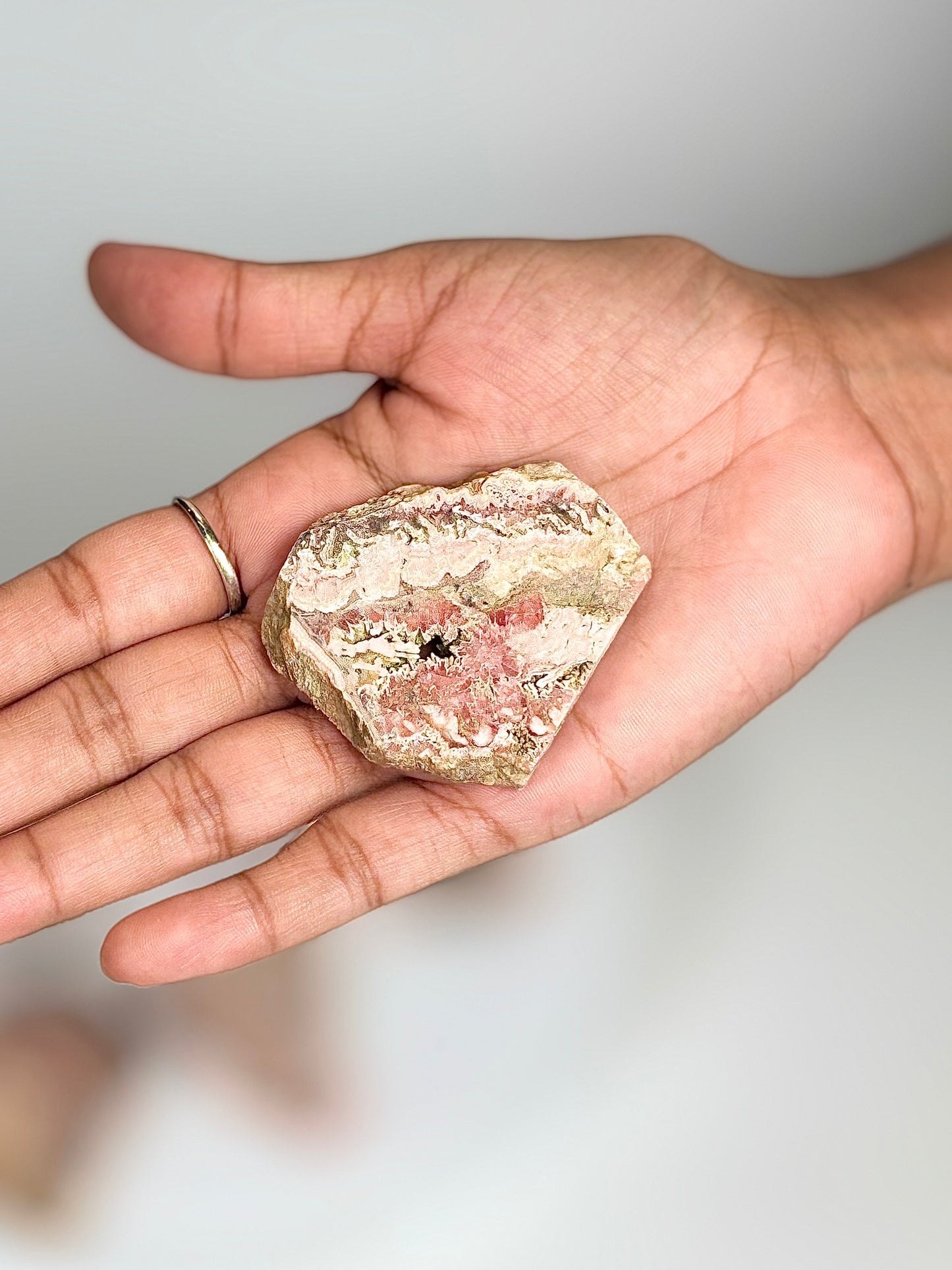 Natural Rhodochrosite Crystal Extra Small Slice