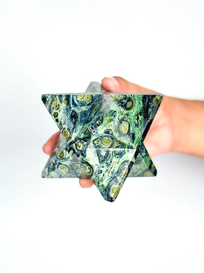 Kambaba Jasper Large Merkaba Carving