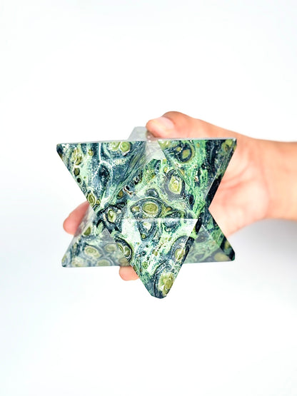 Kambaba Jasper Large Merkaba Carving