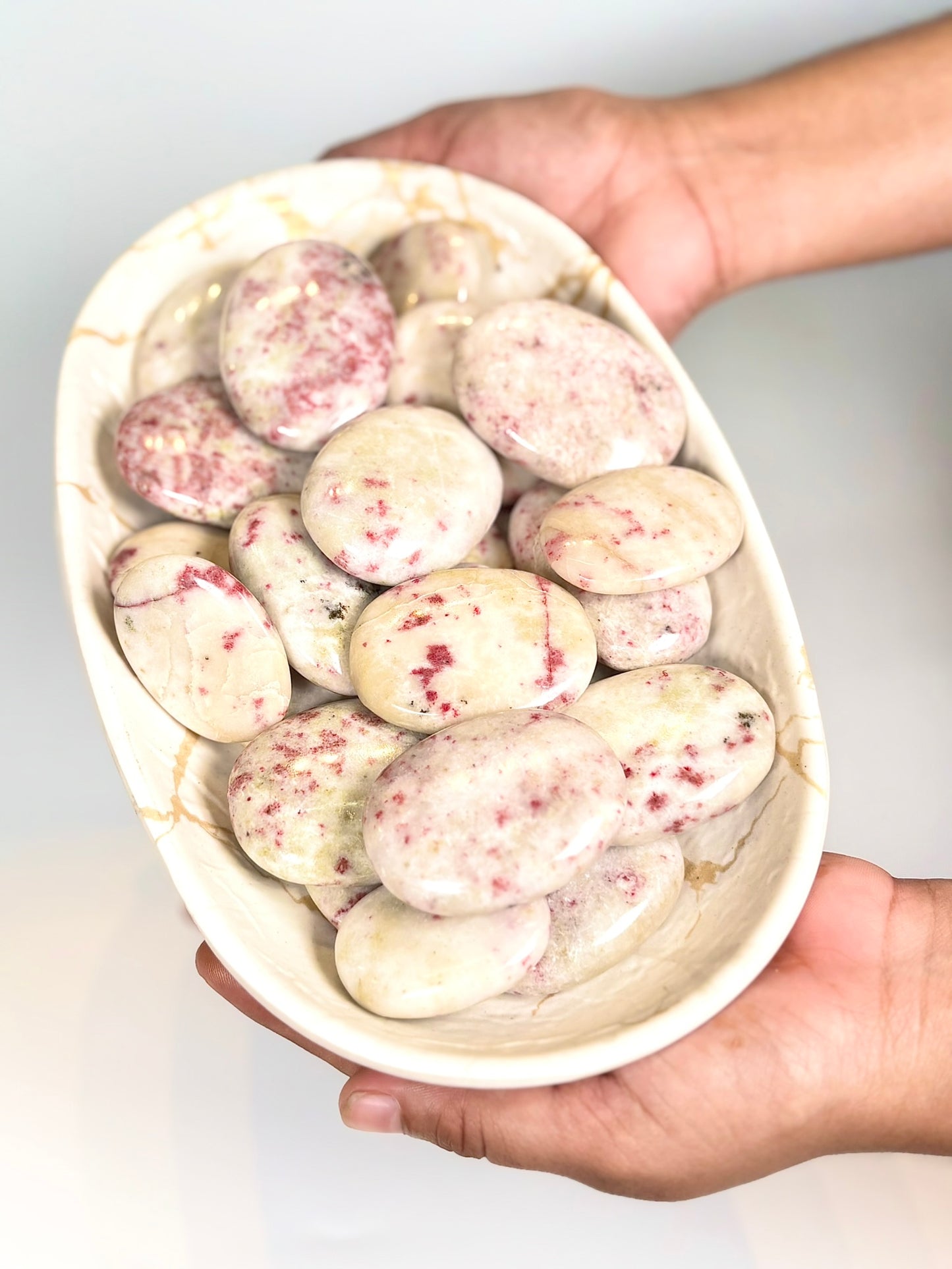 Cinnabrite Palm Stone