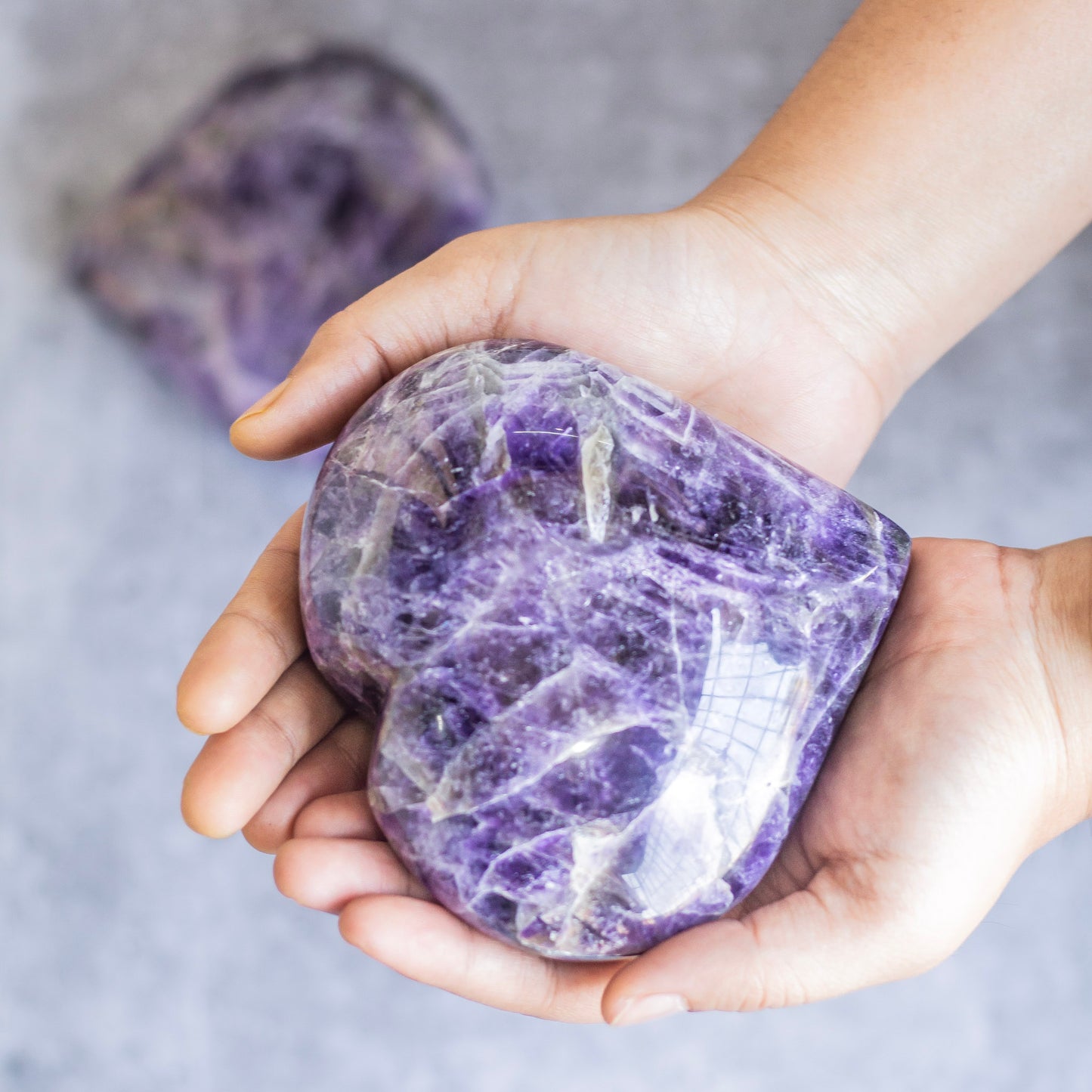 Amethyst XXL Heart |  Helps activating Third Eye & Psychic abilities