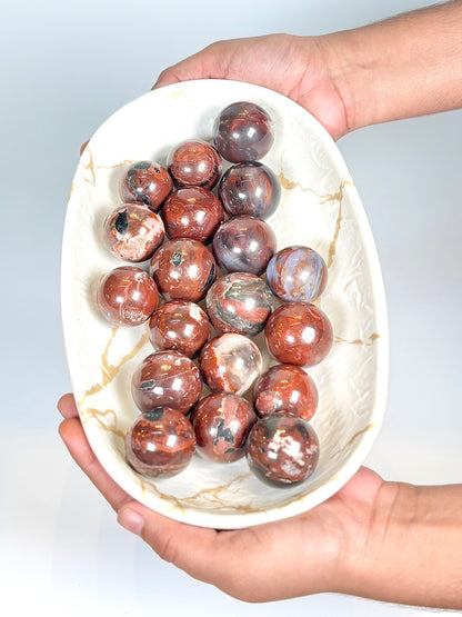 Red Petrified Wood Mini Sphere