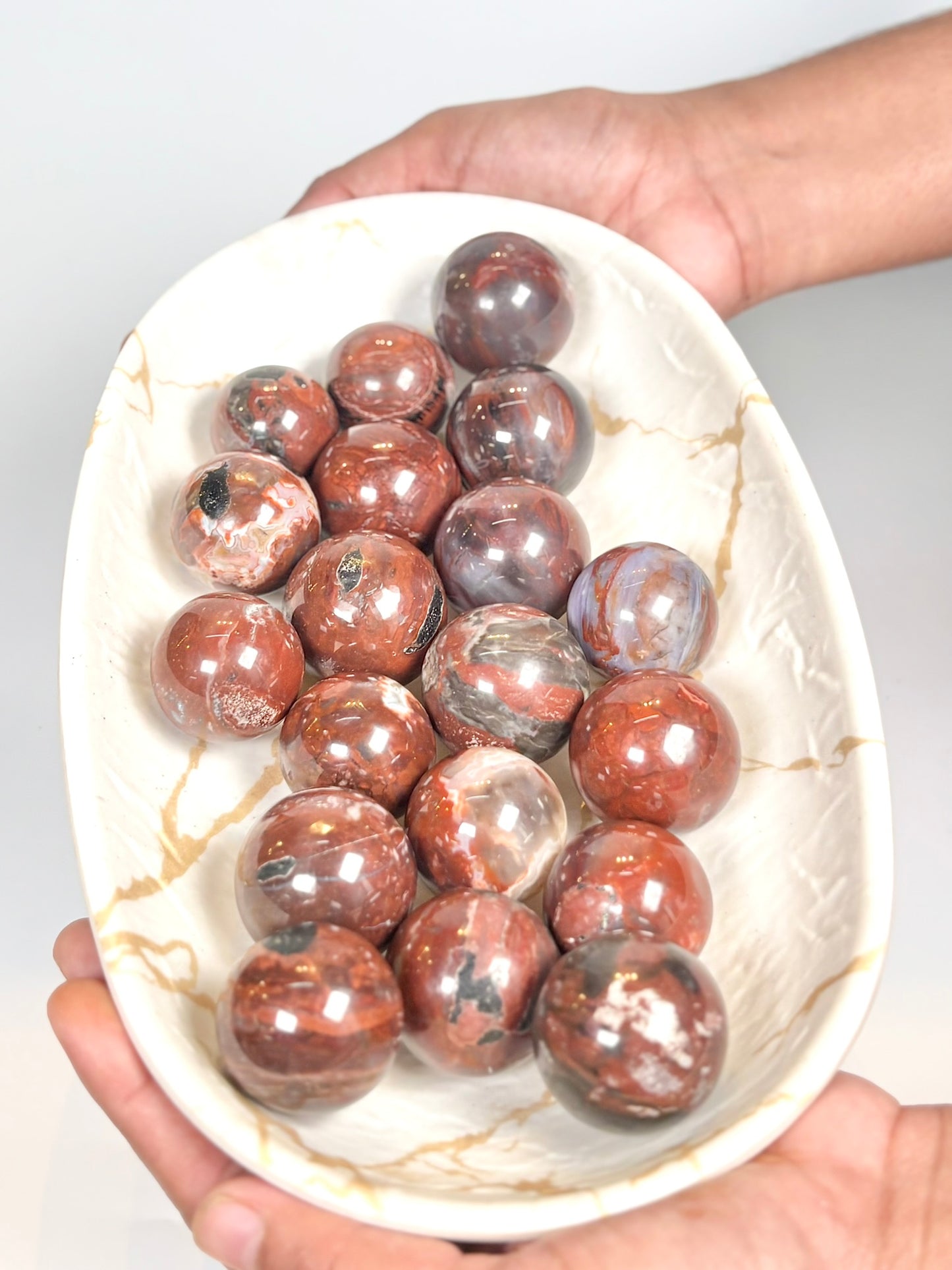 Red Petrified Wood Mini Sphere