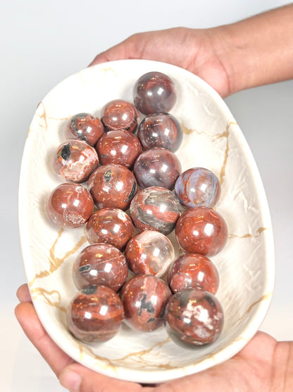 Red Petrified Wood Mini Sphere