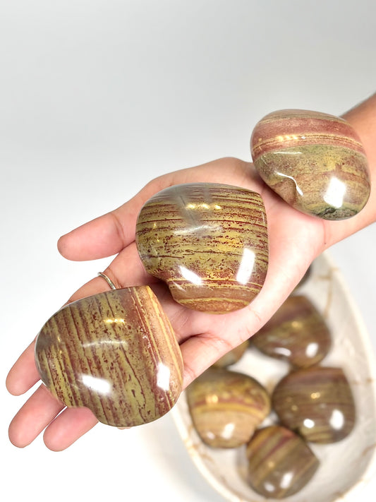 Natural Imperial Jasper Heart Carving