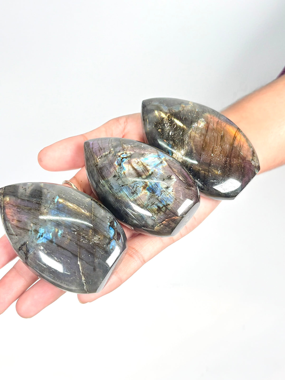 Natural Labradorite Flame - Pink, Purple & Blue Flash