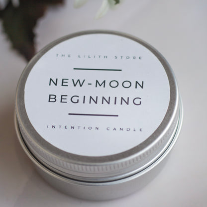 New Moon Beginning Intention Candle | Ritual Candle