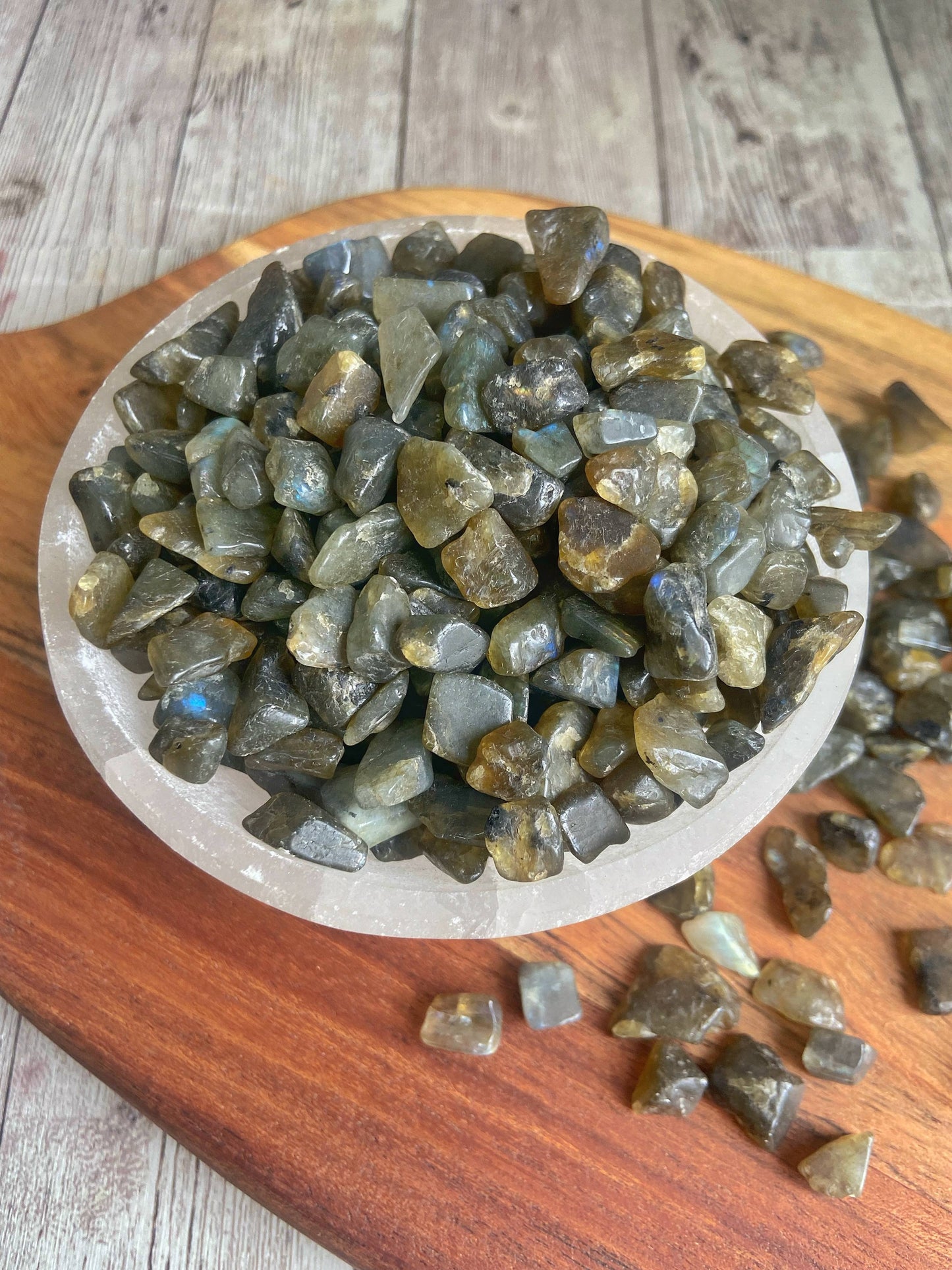 Labradorite Chips - 50 Gm Crystal & Stones