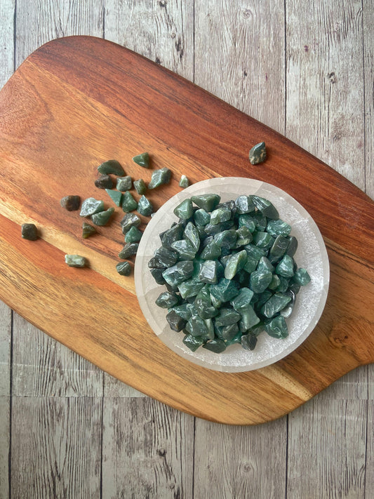 Green Jade Chips - 50 Gm Crystal & Stones