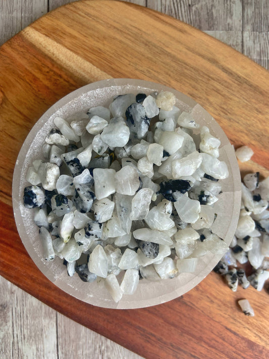 Rainbow Moonstone Chips - 50 Gm Crystal & Stones