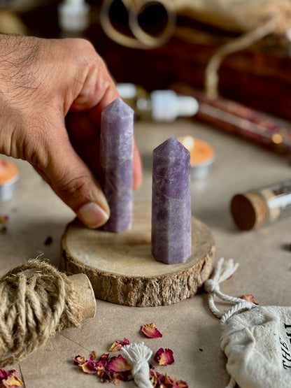 Mini Lepidolite Tower