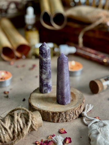Mini Lepidolite Tower