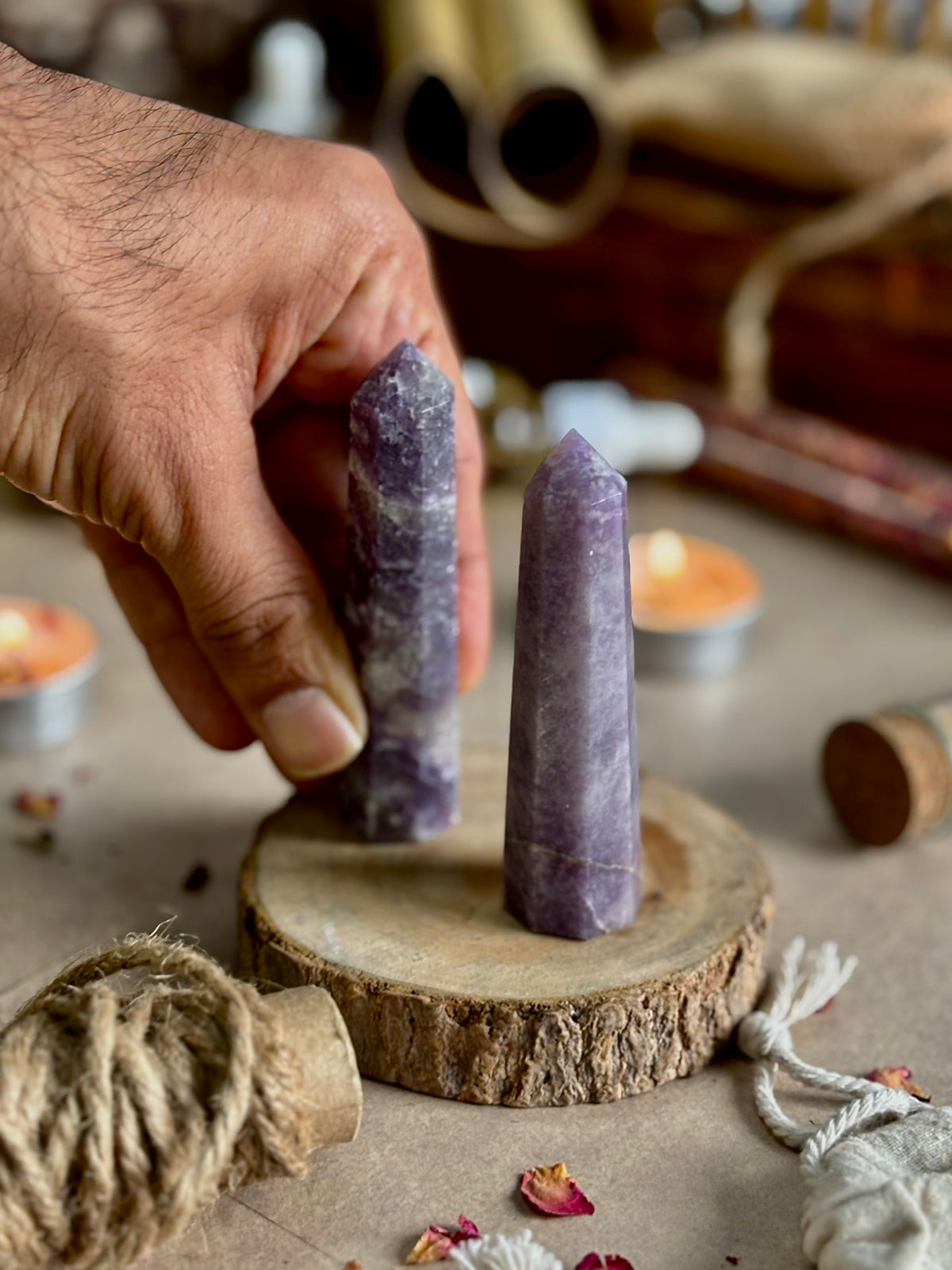 Mini Lepidolite Tower