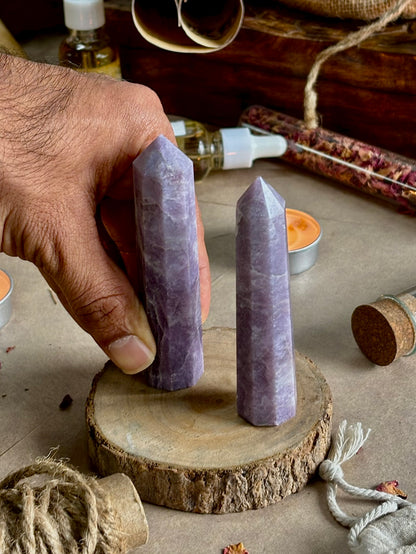 Mini Lepidolite Tower