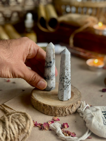 Mini Rainbow Moonstone Tower