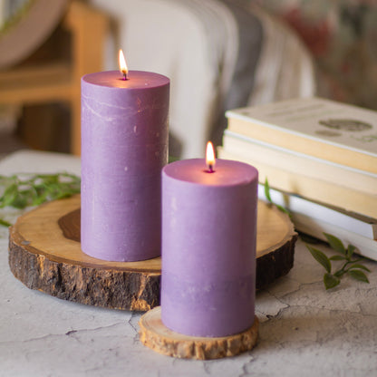 Lavender Pillar Unscented Soy Candle