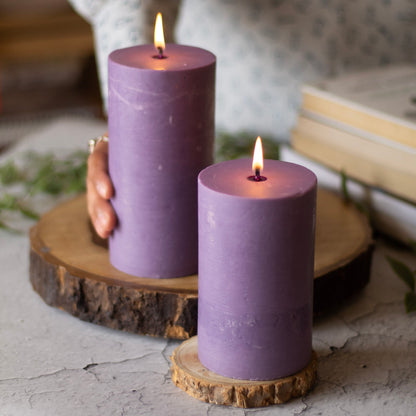 Lavender Pillar Unscented Soy Candle