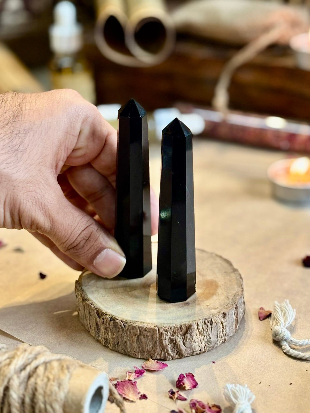 Mini Black Obsidian Tower