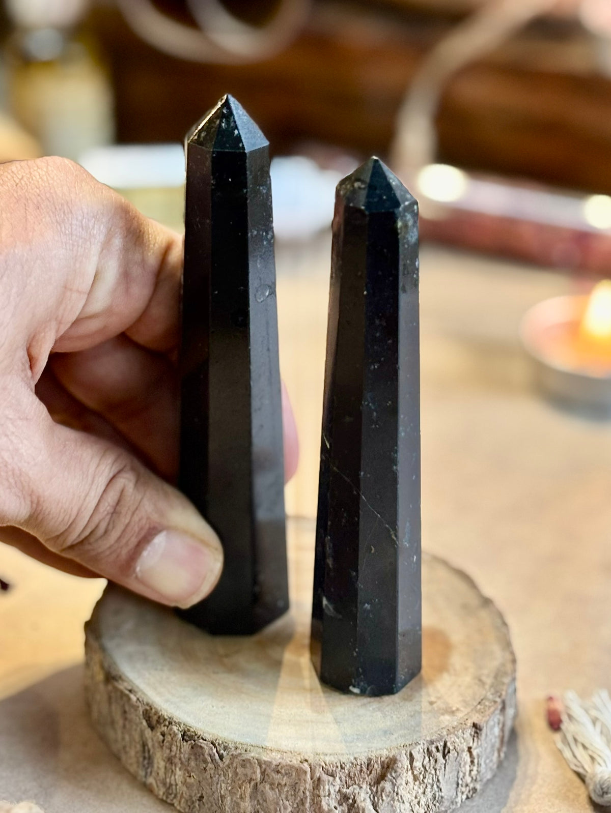 Mini Black Tourmaline Tower