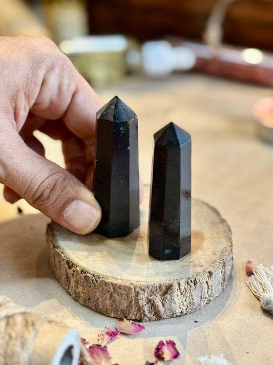 Mini Black Tourmaline Tower