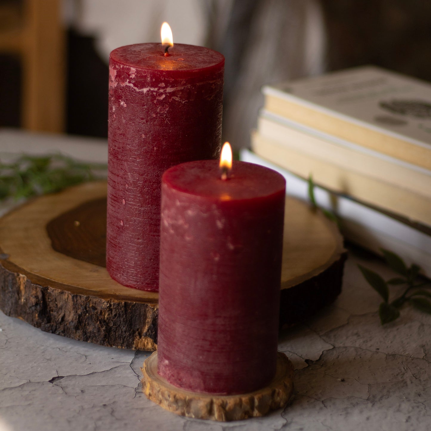 Red Pillar Unscented Paraffin Candle