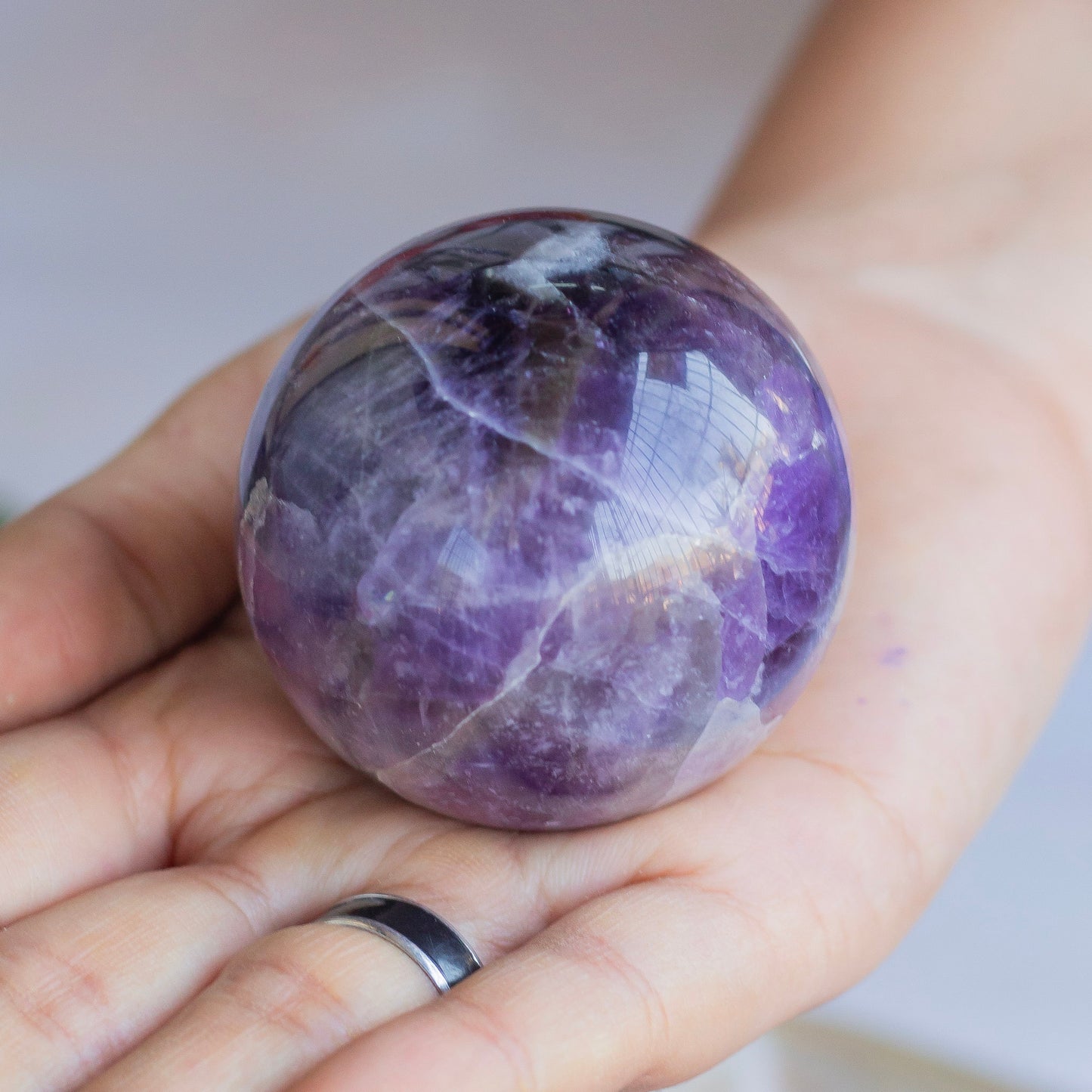 Amethyst Sphere (Large Size) | Helps activating Third Eye & Psychic abilities