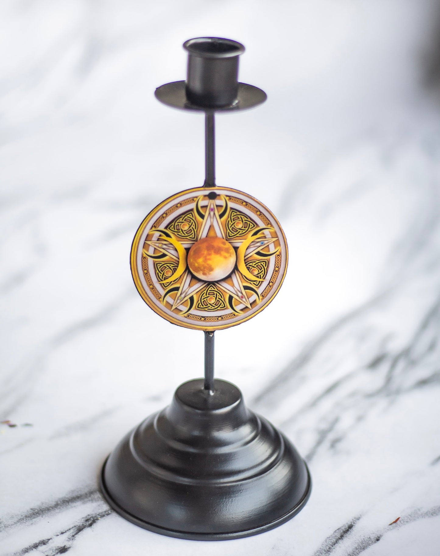 Moon Print Unique Candle Holder | Altar Decor