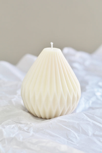 White Big Lantern Irregular Shape Soy Candle