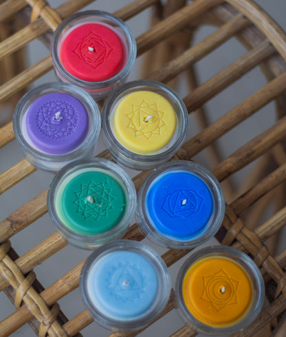 Seven Chakra Soy Tealight Candle - Set of 7