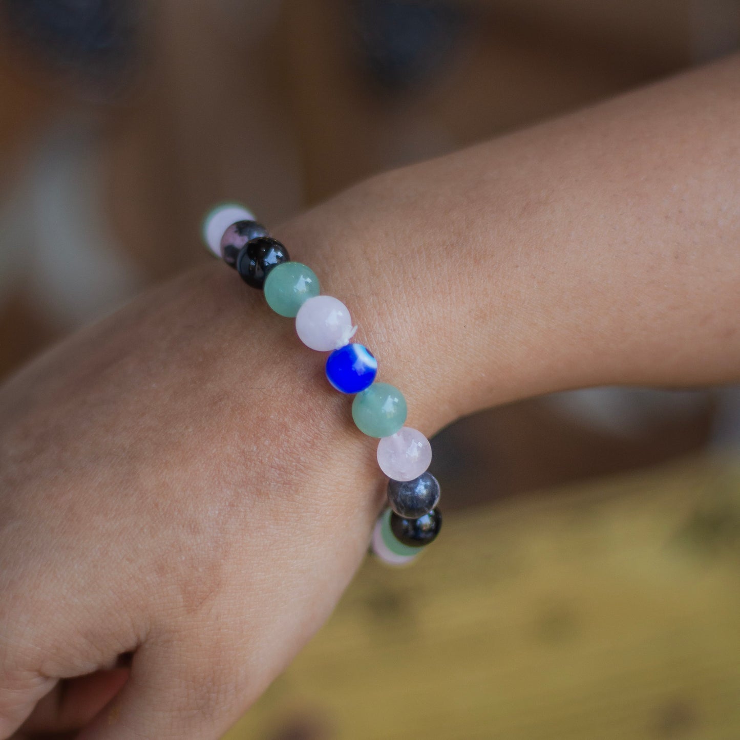 Healing & Protection Bracelet | Works on Heart Chakra, Promotes Love & Self Love