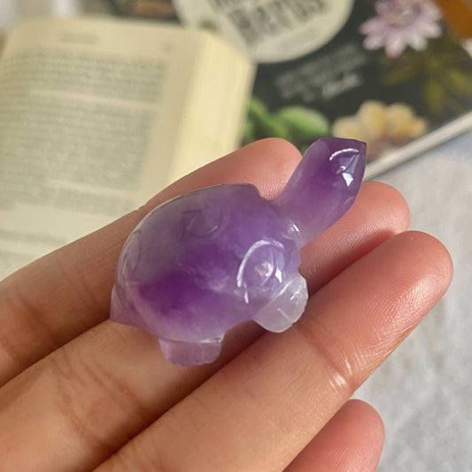 Amethyst Turtle Carving | | Helps activating Third Eye & Psychic abilities