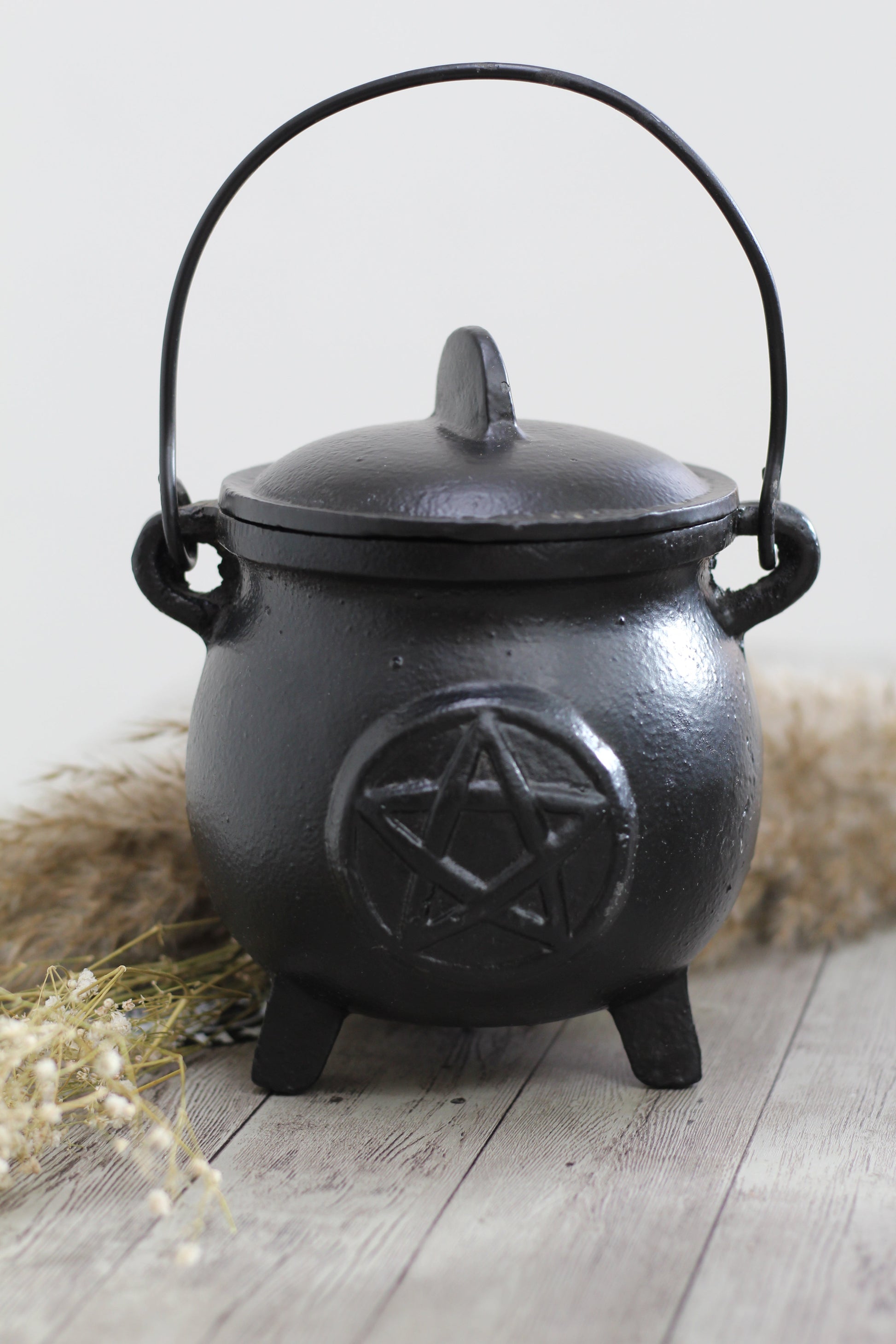 Pentacle Cast Iron Cauldron Altarware | Altar
