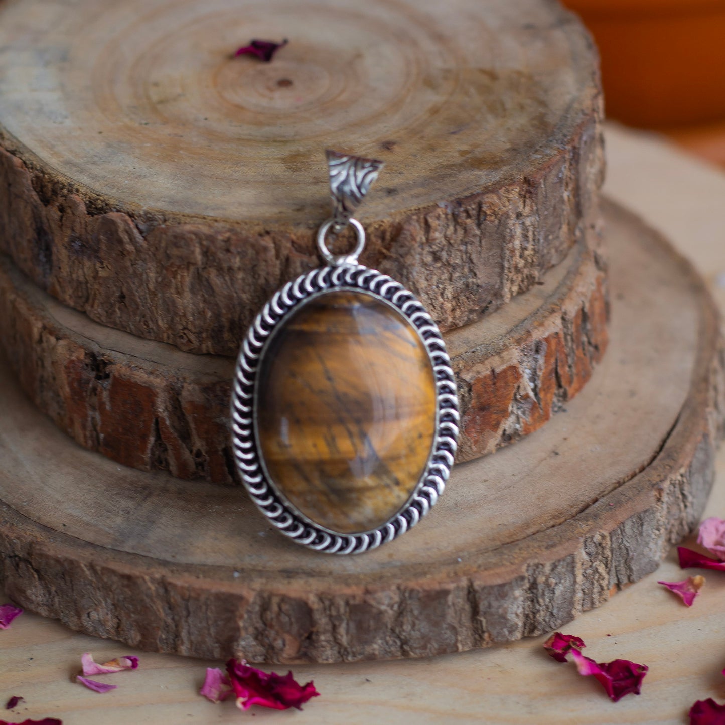 Tiger's eye Pendant with Cord | | Wealth & Fortune