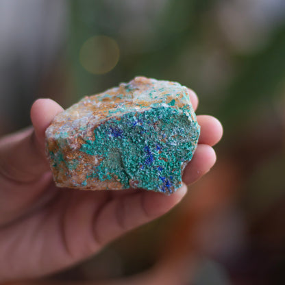 Azurite ( very less) with Malachite Mineral- 86 Gm | Promotes Intution & Creativity