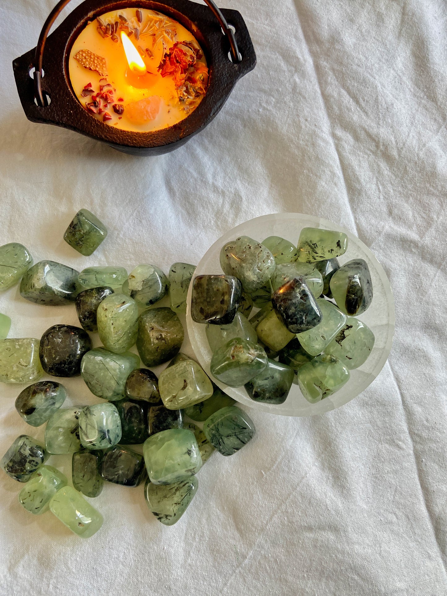 Prehnite Tumble | Stone For Psychics And Intuitive Reader Crystal & Stones