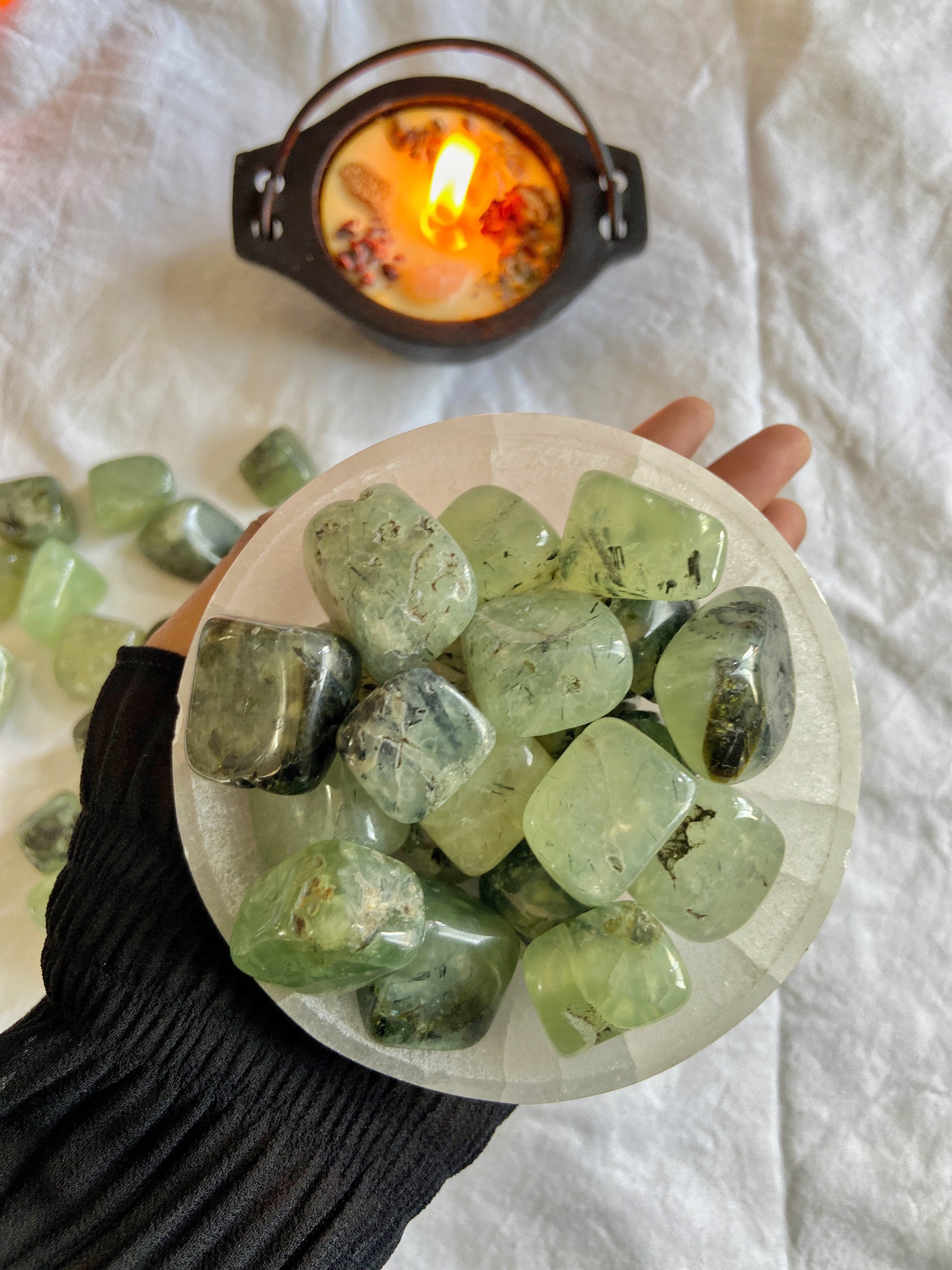 Prehnite Tumble | Stone For Psychics And Intuitive Reader Crystal & Stones
