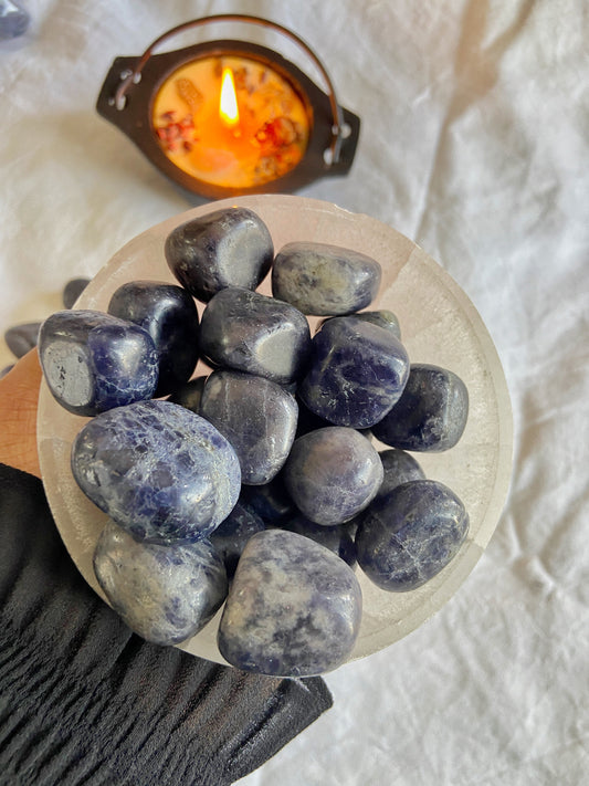 Iolite Tumble | A Vision Stone That Activates Third Eye Crystal & Stones