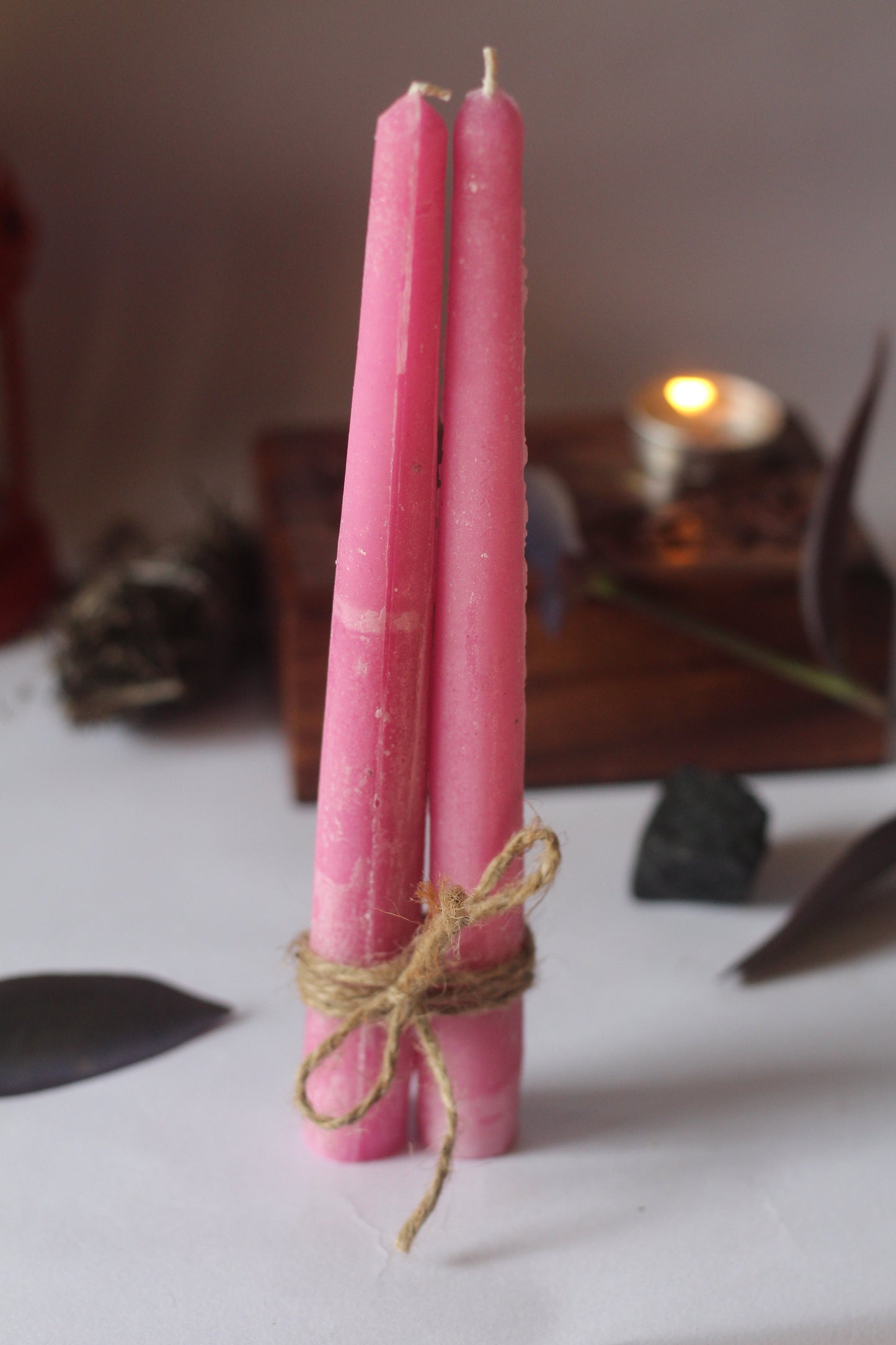 Pink Taper Candle - Set Of 5