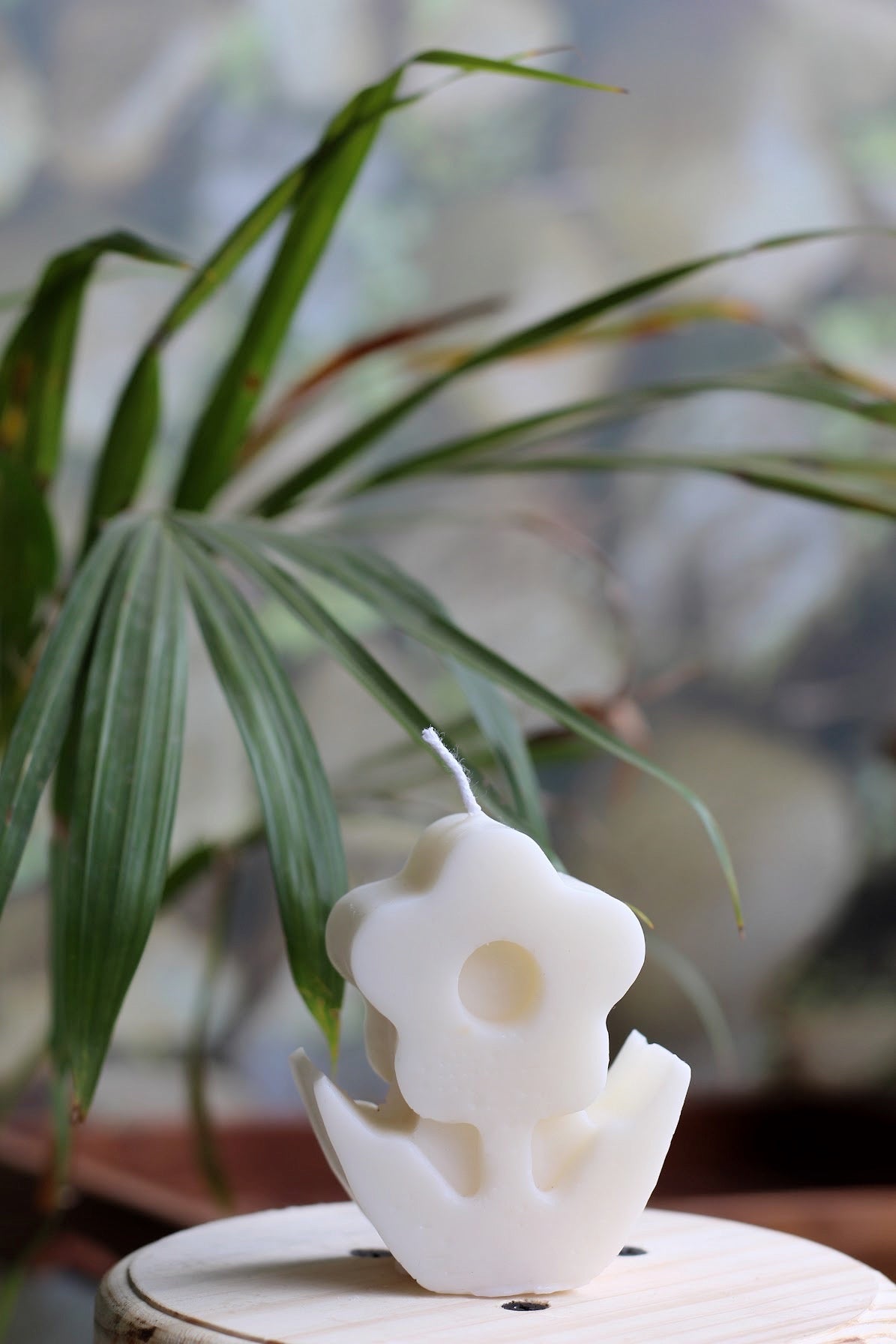 FLower Shaped Soy Wax Candle Set Of 3