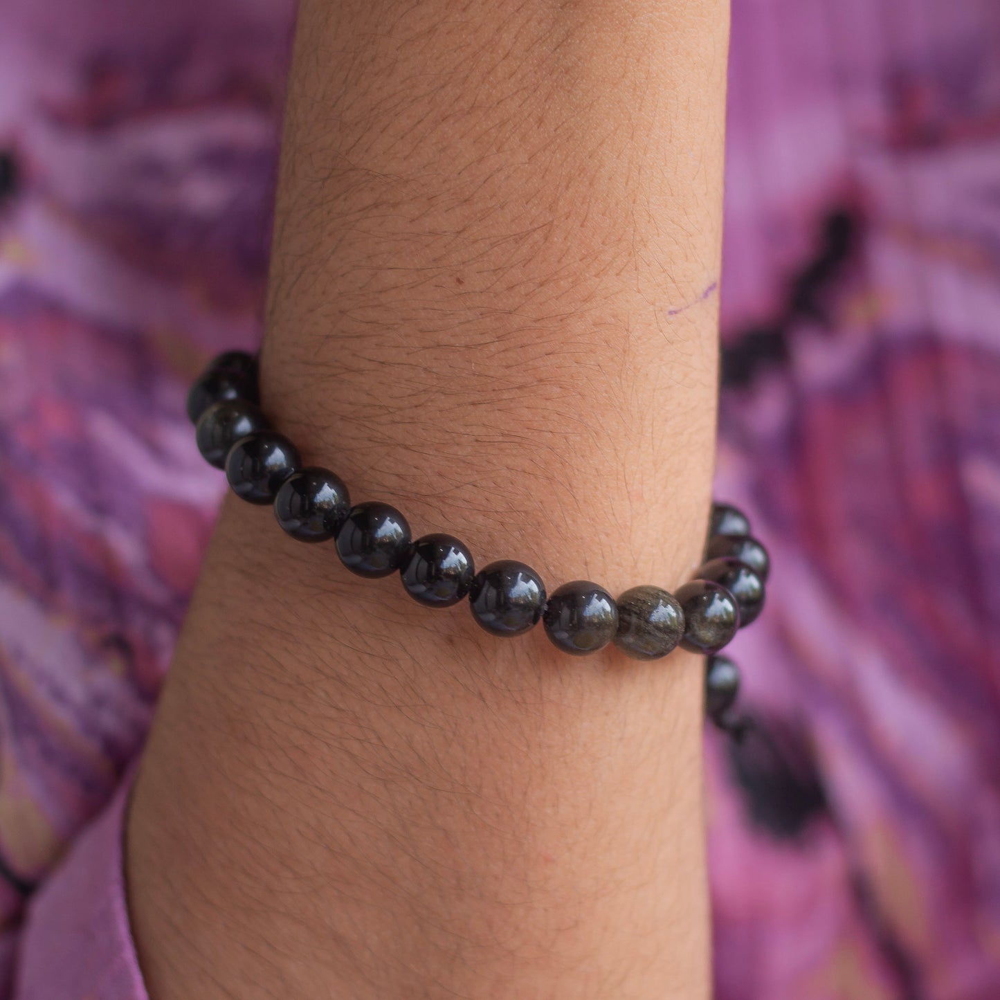 Black Tourmaline 8mm Bead Bracelet | Stone of Protection