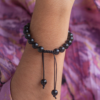 Black Tourmaline 8mm Bead Bracelet | Stone of Protection