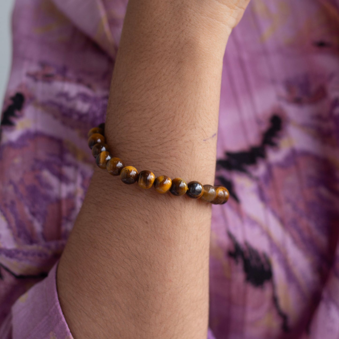 Tiger's eye 8mm Bead Thread Bracelet | Wealth & Fortune