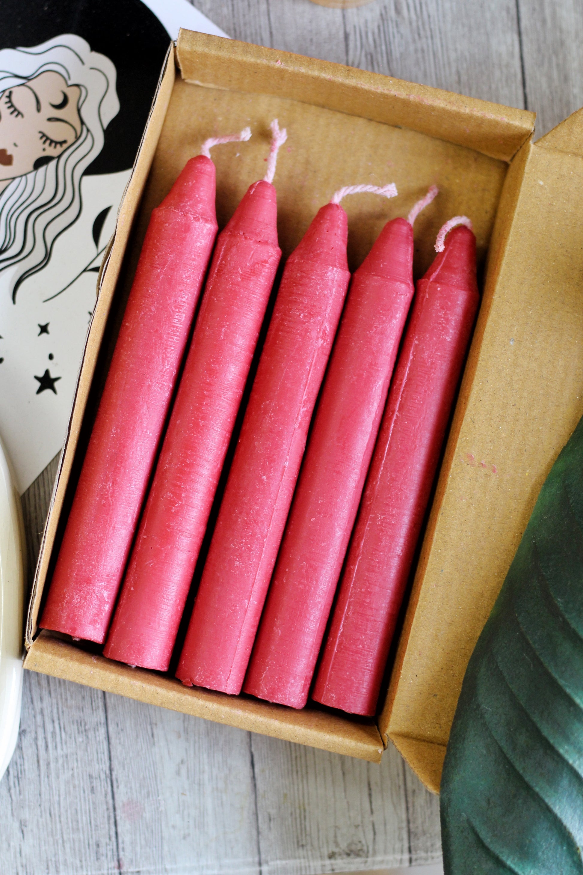 Red Mini Taper Candle Colour Candles
