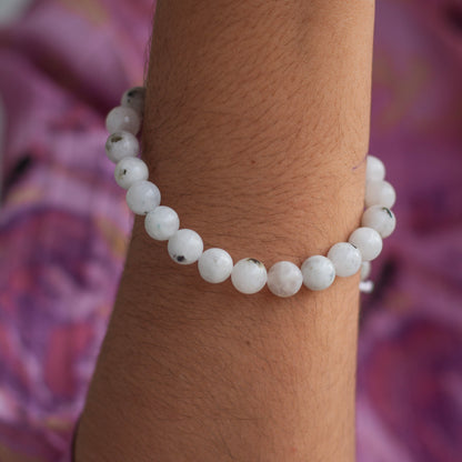 Rainbow Moonstone Bead Thread Bracelet | Cultivates Compassion & empathy