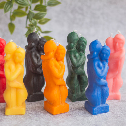 Beeswax Hugging Couple Figurine Candles | RItuals | Wicca