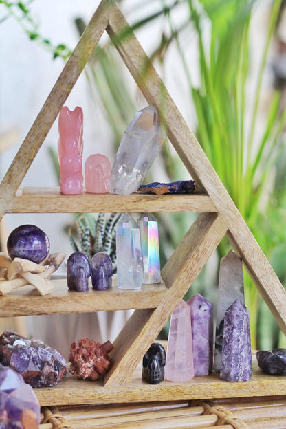 Triple Moon Printed Triangle Crystal | Shelf Altarware Altar