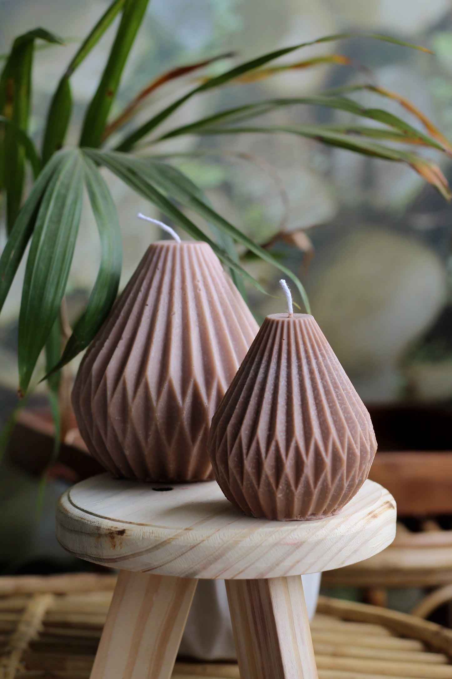 Brown Big & Small Lantern Irregular Shape Soy Candle